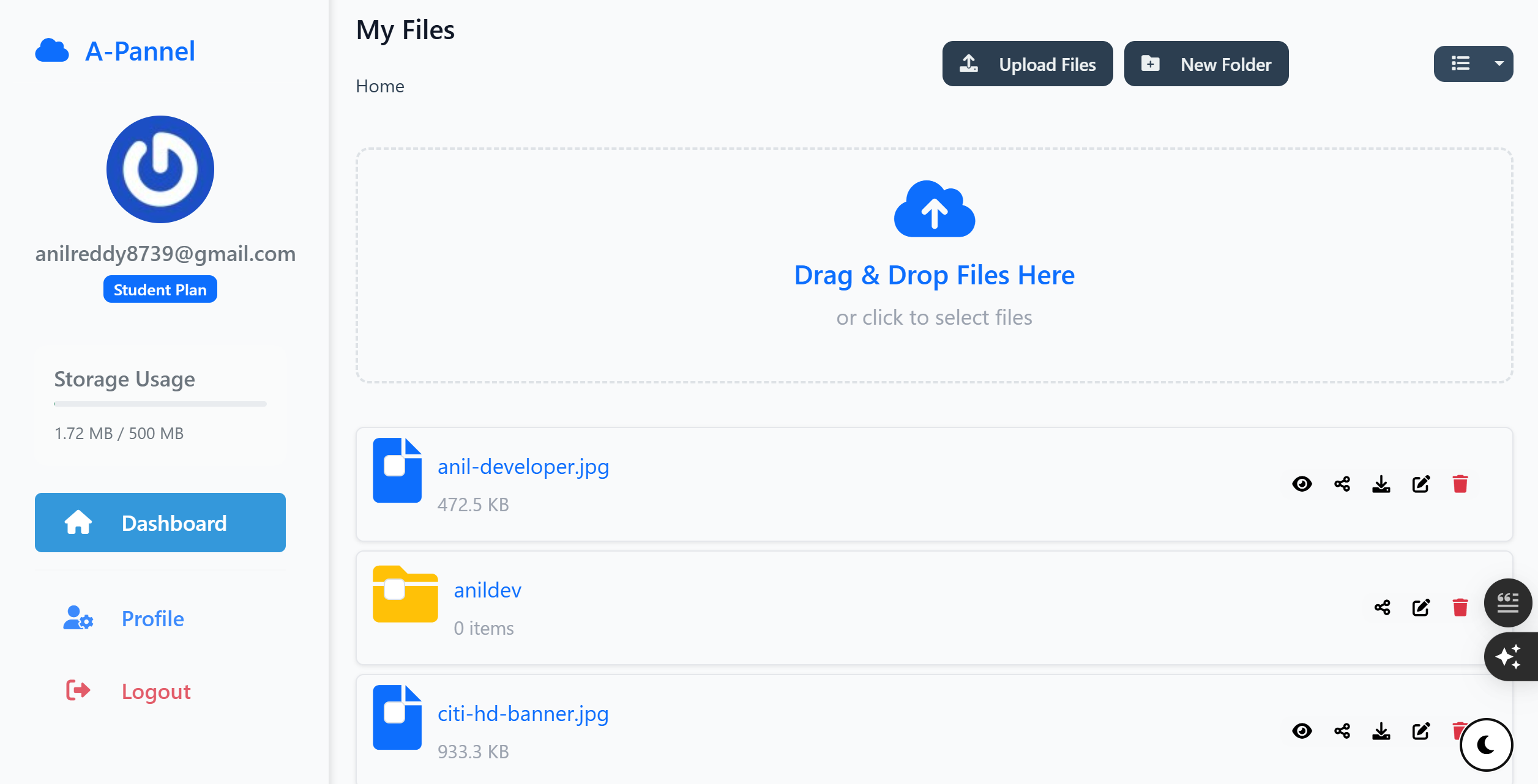 A-Panel Dashboard Preview